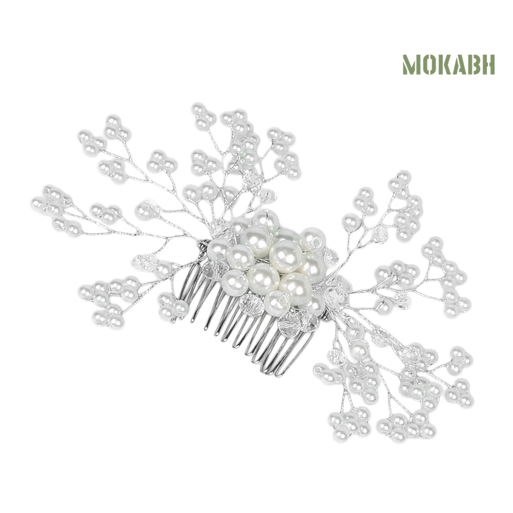 Trâm Cài Tóc Đính Ngọc Trai Giả Thanh Lịch Cho Cô Dâu