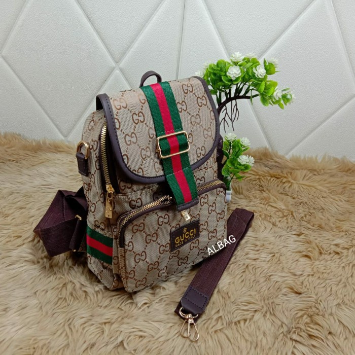 Ba Lô Gucci 2 Trong 1 Thiết Kế Mới Nhất - Màu Nâu Đậm BAE16