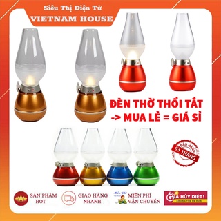 ↂ🔴Tết 2022>> Đèn Dầu Cảm Ứng Điện Tử LED Thổi Tắt - Thờ Ứng, Bàn Sạc Điện, Không Khói.