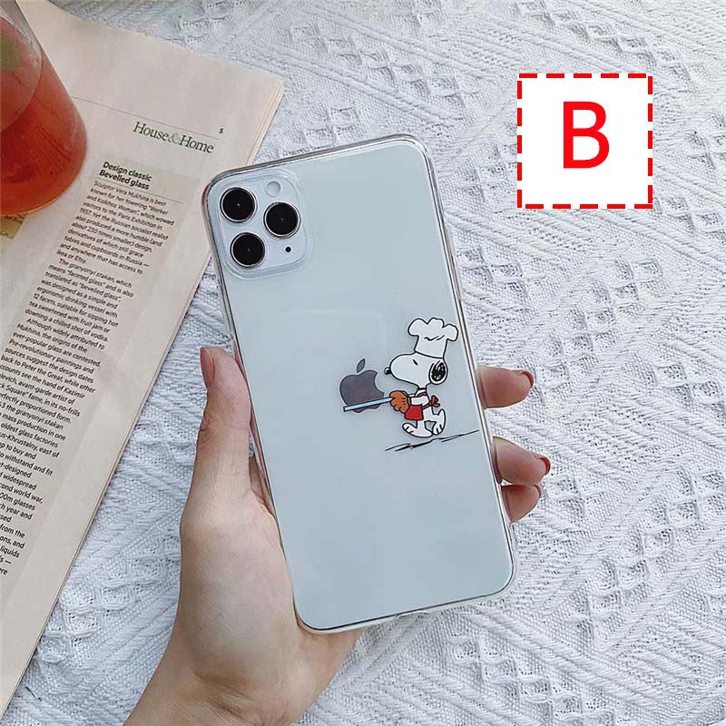 Ốp điện thoại mềm chống sốc trang trí hình Snoopy cho iPhone 11 Pro Max i6 6s 7 8 Plus X XR XS MAX X 7plus 8+ 12 Pro Max | BigBuy360 - bigbuy360.vn