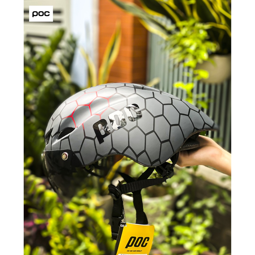 Nón Xe Đạp Poc 01 Tổ Ong Nhám kèm túi và hộp chính hãng