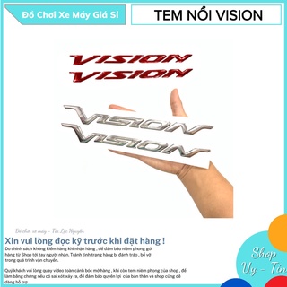 Tem dán chữ nổi xe tay ga vision các đời