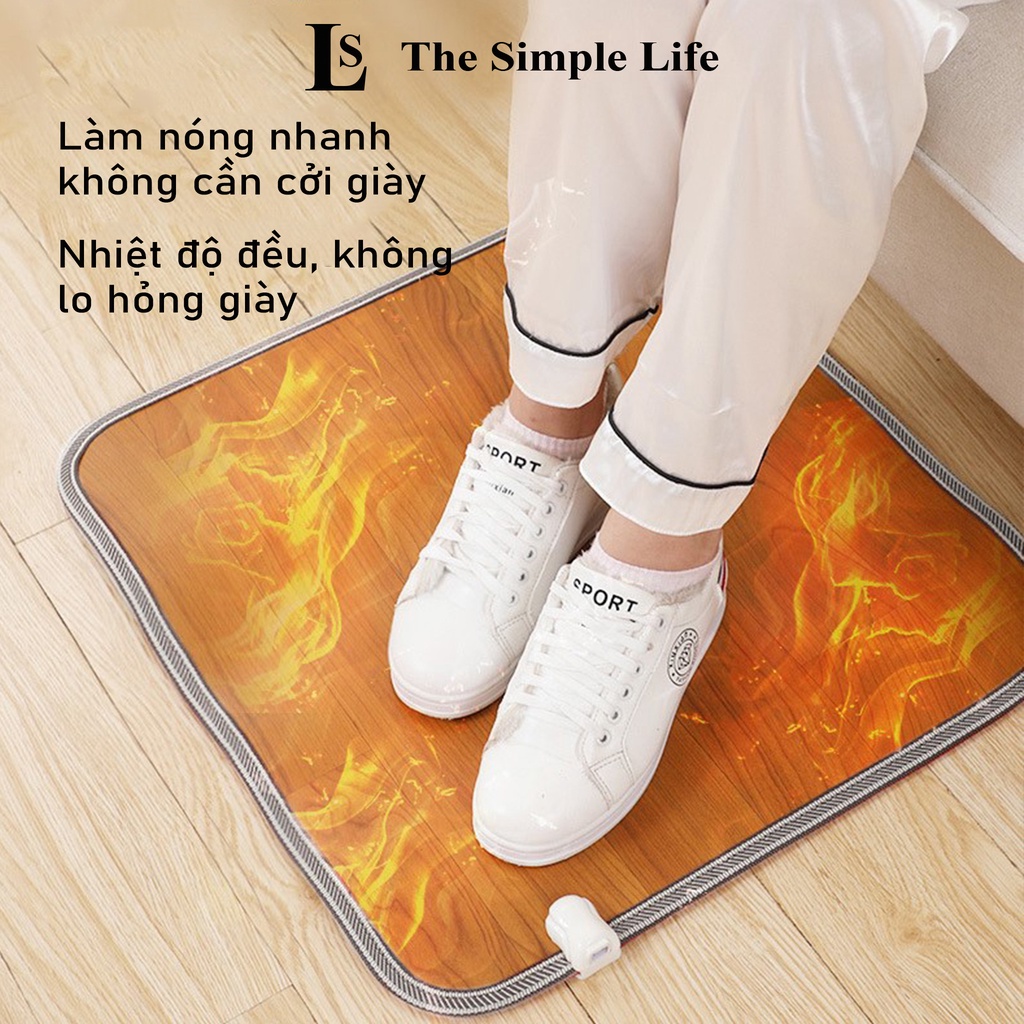 Thảm sưởi ấm chân bằng điện, thảm sưởi ấm chó mèo chống trượt, thiết bị giữ ấm cho mùa đông cao cấp,đa năng [CHÍNH HÃNG]