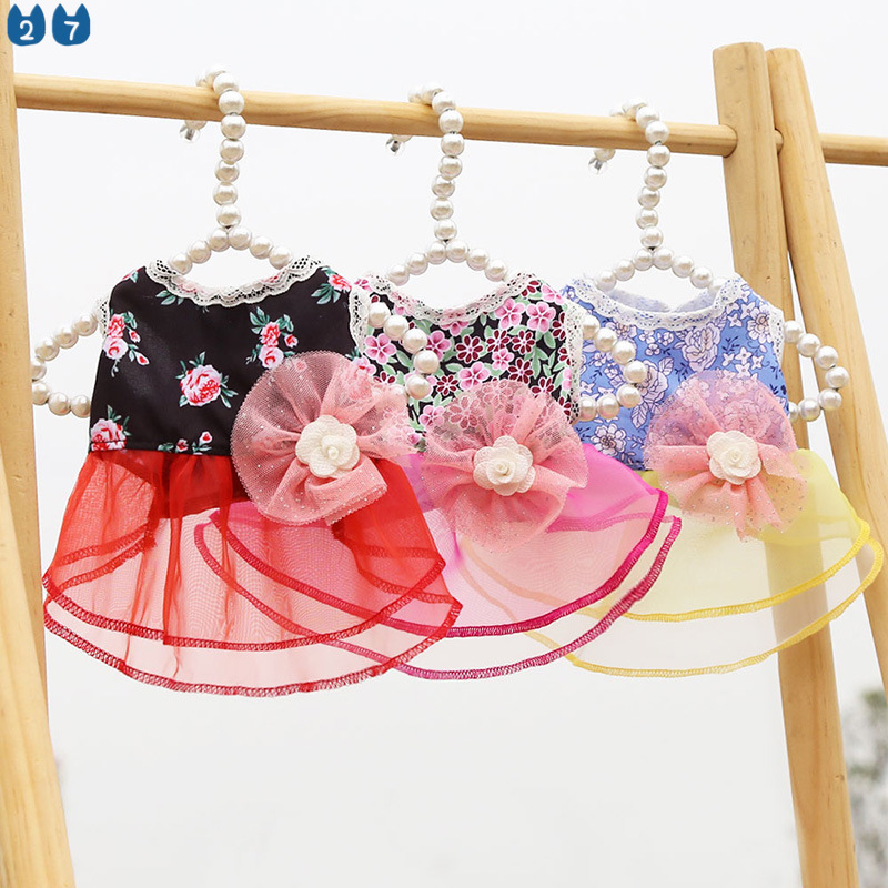 Đầm Cưới Công Chúa Họa Tiết Hoa Và Mèo Phong Cách Hàn Quốc 27Pets