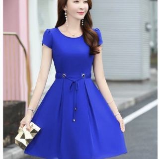 Đầm xòe eo thun rút