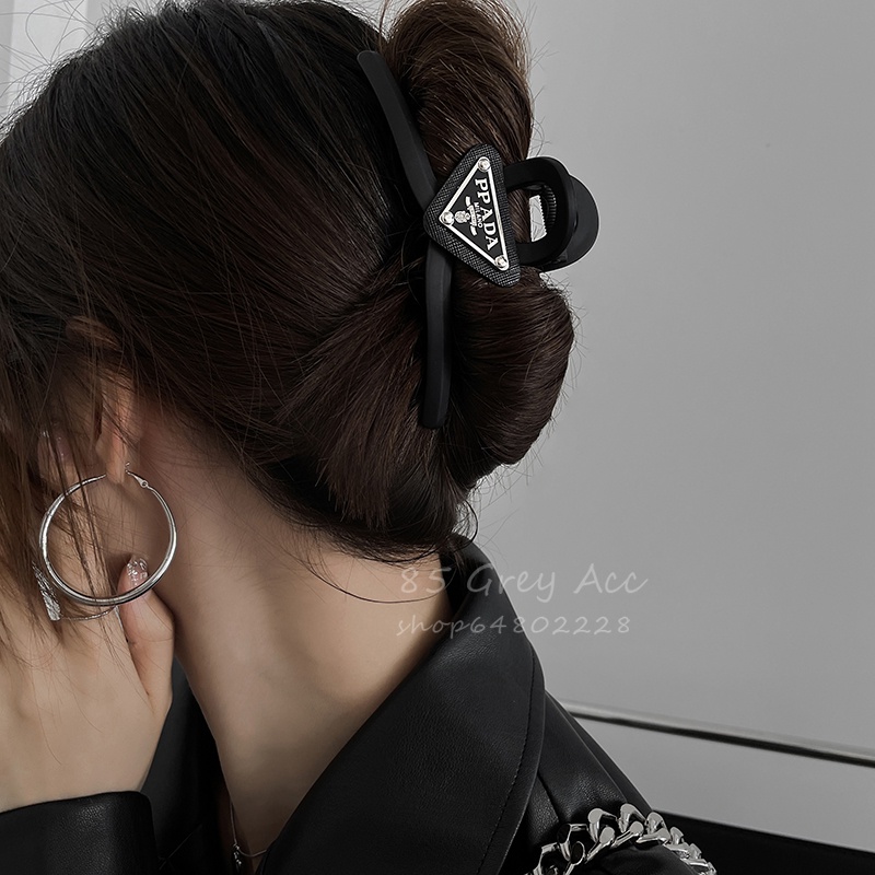 Kẹp tóc 17KM kích thước lớn chữ thập vuông bằng nhựa phong cách Hàn Quốc cho nữ