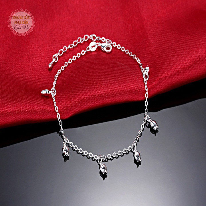 Lắc chân hoa hồng LC29 bạc S925, nhỏ xinh giá rẻ | BigBuy360 - bigbuy360.vn