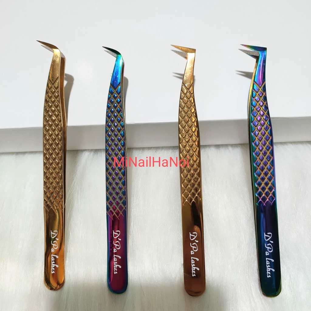 Nhíp Volume D'Palash cao cấp, Mũi nhám ( chuyên dùng để tạo fan, nối mi volume, tách mi )