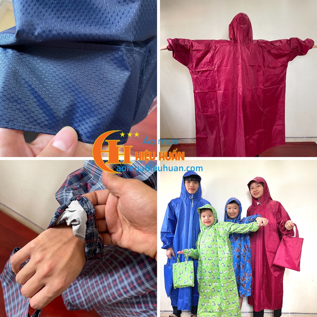 Áo Mưa 1 Người Vải Dù Kín loại 1m4 Không Xẻ Tà , Áo Mưa Thời Trang aomuahieuhuan