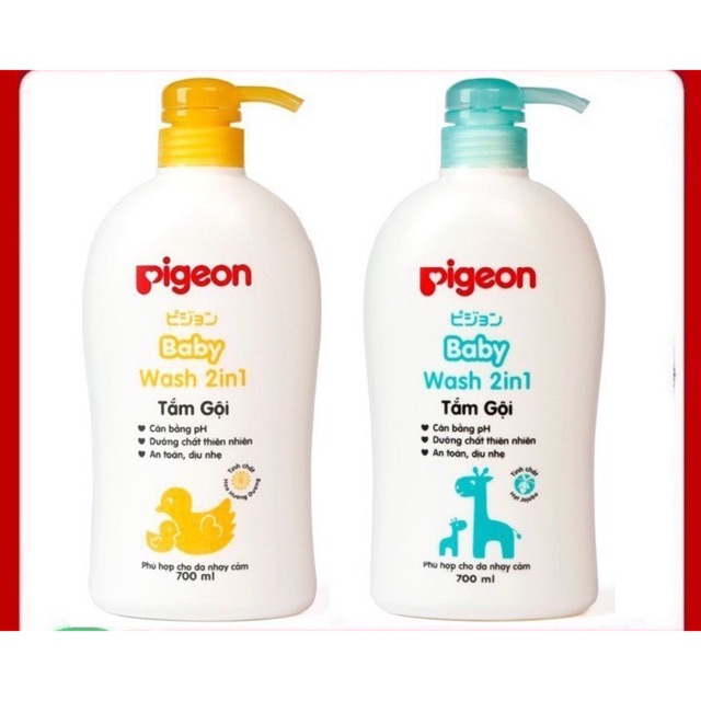 Tắm Gội Trẻ Em 2 Trong 1 Pigeon 700ml