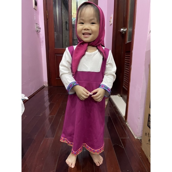 Váy cô bé Masha cho bé hoá trang halloween