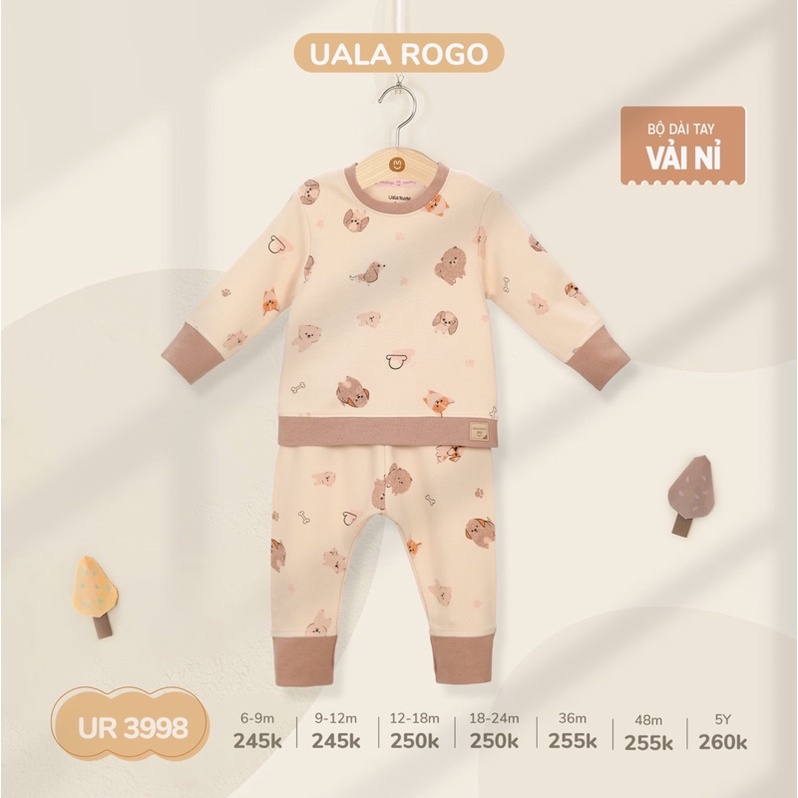 [UALAROGO] Bộ dài tay chất nỉ hãng ualarogo