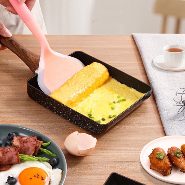 Chảo Chiên Trứng Hình Chữ Nhật Chống Dính Kiểu Nhật Bản Chuyên Dùng