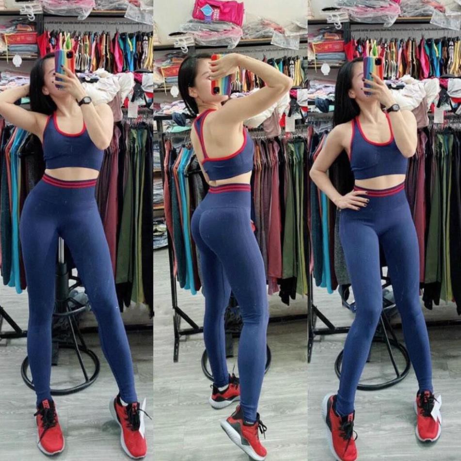 Bộ đồ tập thể thao nâng mông 🍎 Ann Gym Store, Tập gym yoga, Co giãn 4 chiều, chất vải dày dặn, hách mông trái đào