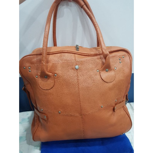 TÚI DU LỊCH DA , DÁNG VUÔNG,