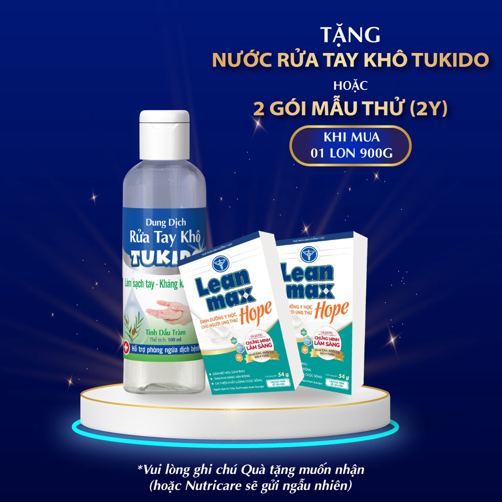 01 lon sữa Leanmax Hope 900g - Dinh dưỡng y học cho người bệnh ung thư