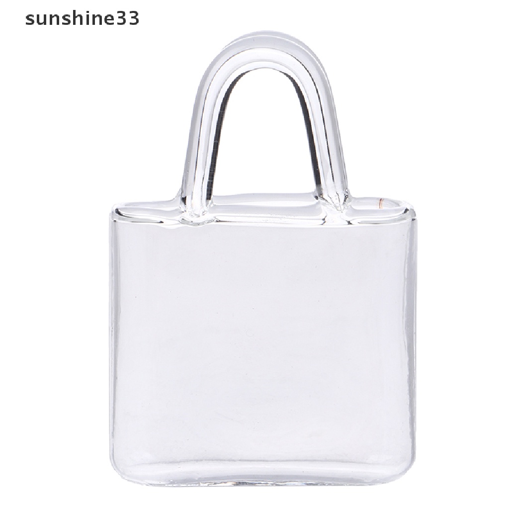 Dụng cụ trang trí hình túi xách kích thước nhỏ thủy tinh trong suốt