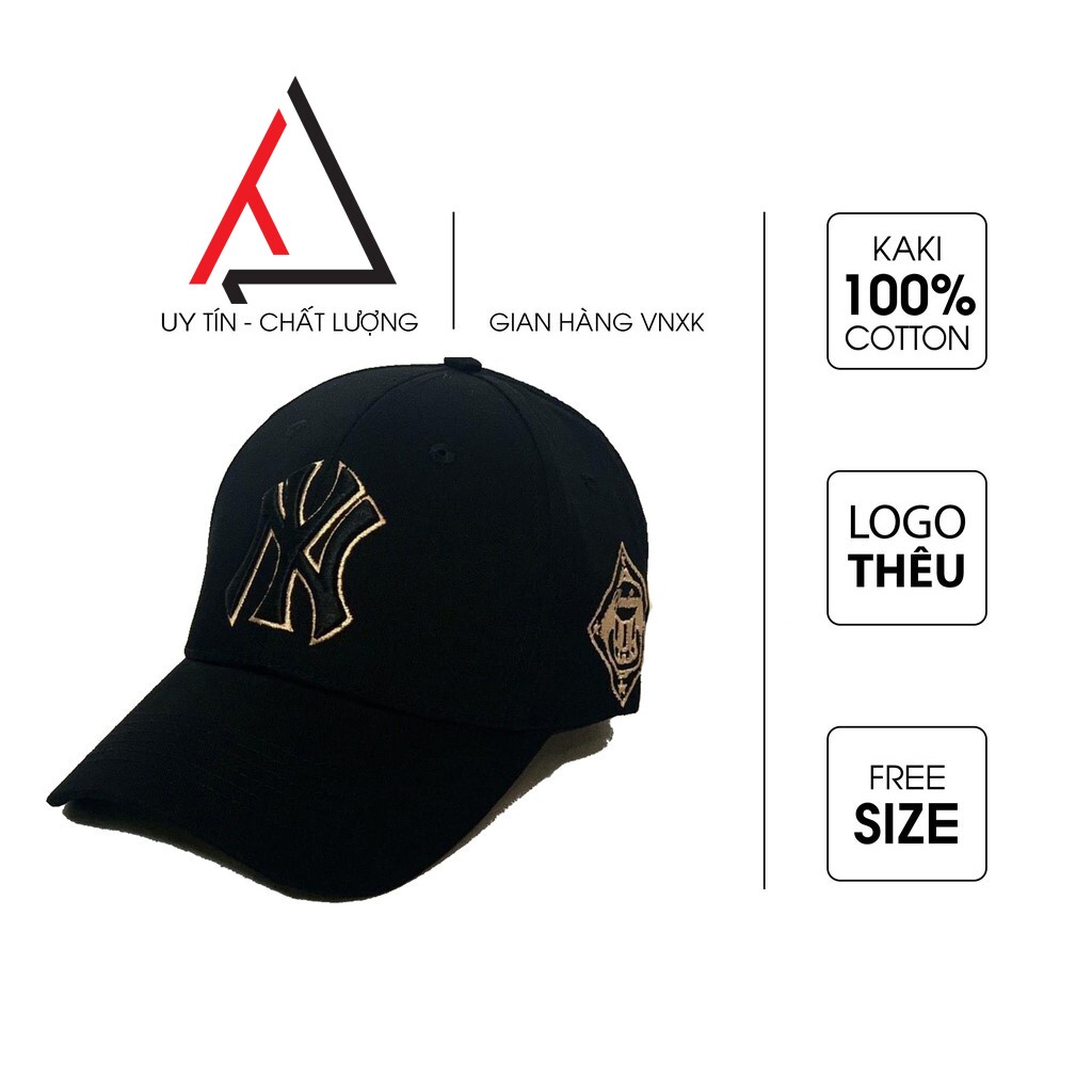 Nón kết mũ lưỡi trai N.Y logo thêu cạnh dành cho Nam Nữ Free size VK006