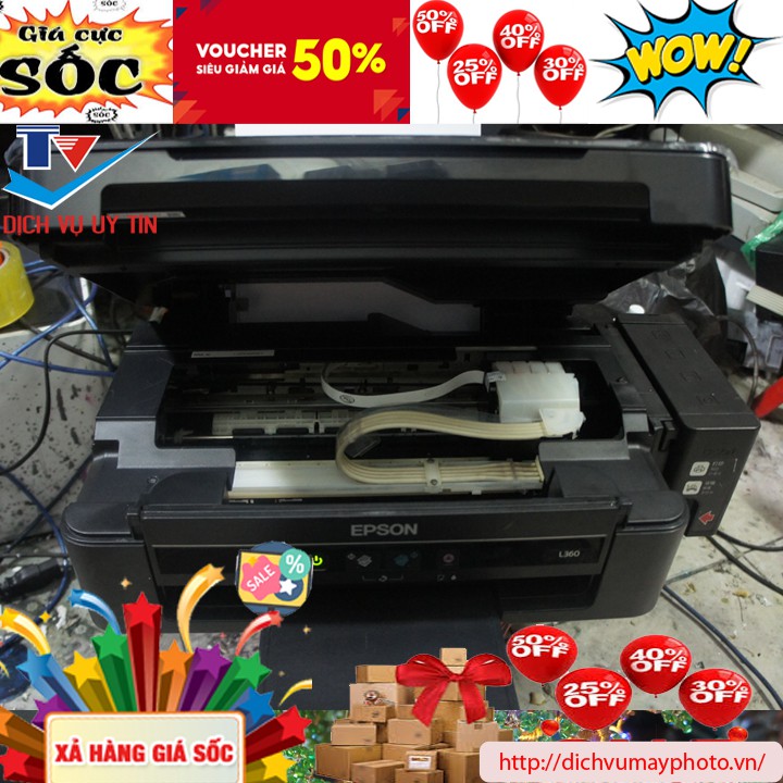 Máy in phun màu cũ đa năng Epson L365 L360 L350 L351 L380 L385 In màu in đen trắng Photocopy Scan màu | BigBuy360 - bigbuy360.vn