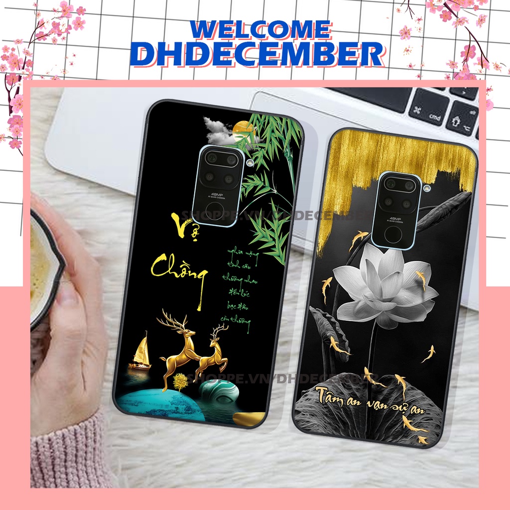 Ốp lưng Xiaomi REDMI  NOTE 9 in hình thư pháp tâm an vạn sự an ,mã đáo thành công SIÊU CHẤT