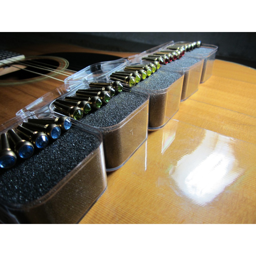 Set 6 chốt đồng đính đá dành cho đàn guitar