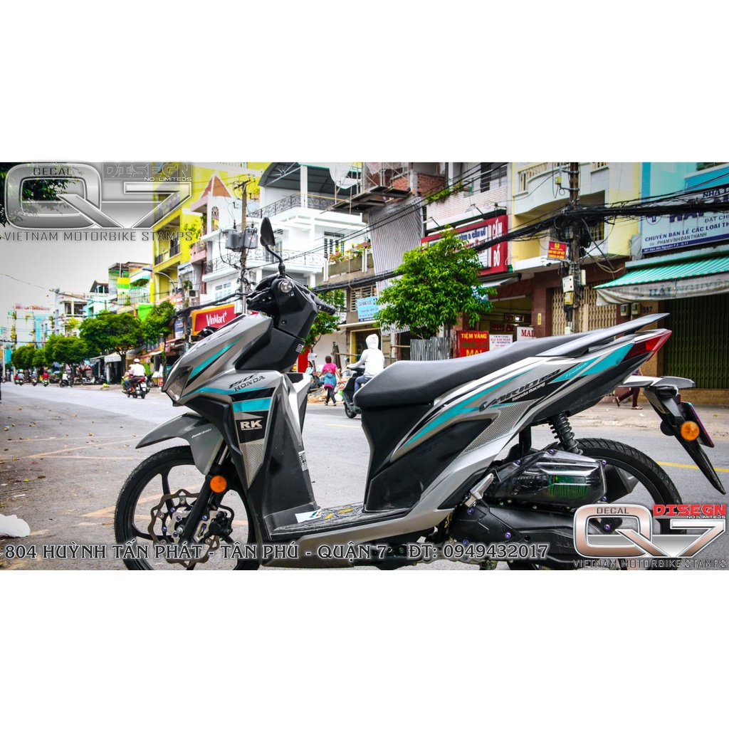Tem rời vario - bạc xanh - decalq7