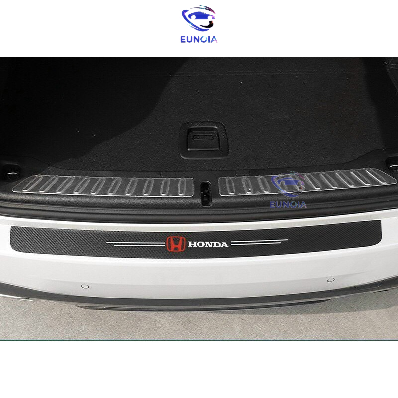 Sét 9 miếng dán bậc cửa HONDA có vân carbon dán full keo chống trầy tốt - phụ kiện đồ chơi ô tô xe hơi EUNOIA