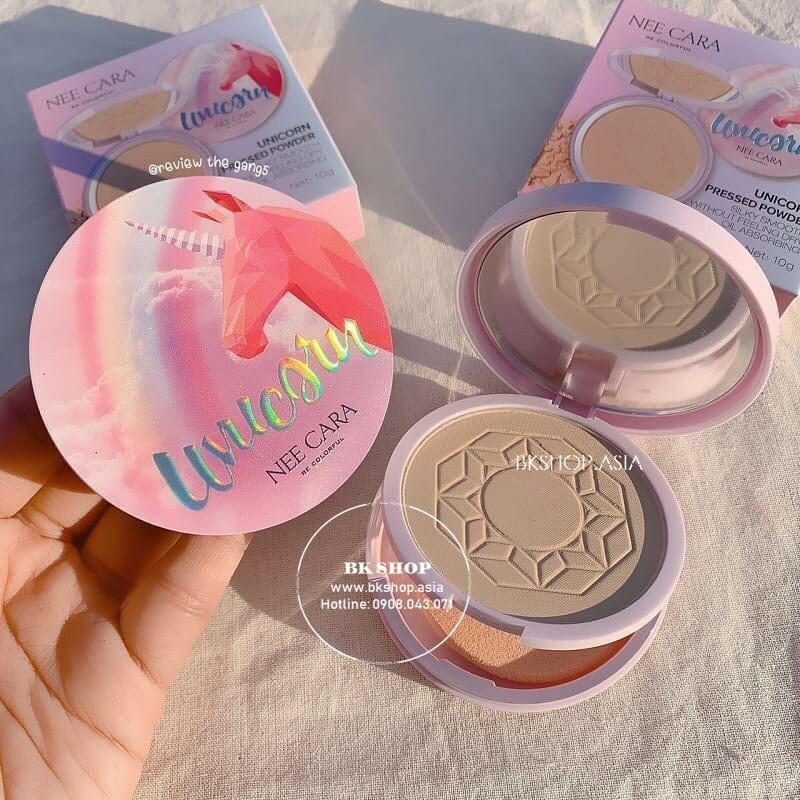 [ An Toàn]  Phấn Phủ Kiềm Dầu] Mỏng - Mịn Nee Cara Unicorn Pressed N663