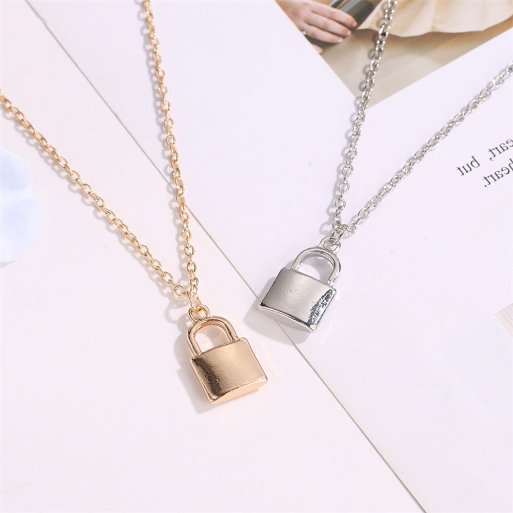 Dây chuyền thời trang mặt hình ổ khóa cá tính cho phái nữ