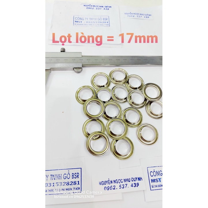 Khoen ore 16mm Khoen mắt cáo 16ly Thau không gỉ (mỏng) Màu bạc, vàng, đồng Khuy mắt cáo Chuyên bấm vải Phụ liệu may mặc