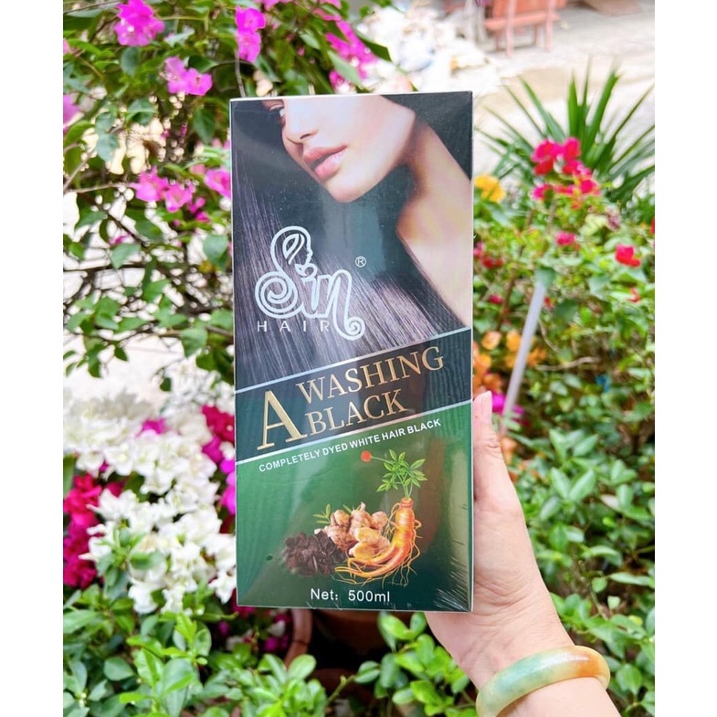 DẦU GỘI NHUỘM PHỦ BẠC SIN HAIR A WASHING COMPLETELY DYED 500ML CHÍNH HÃNG - 11096