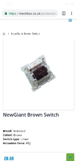 Switch bàn phím cơ - NewGiant brown switch