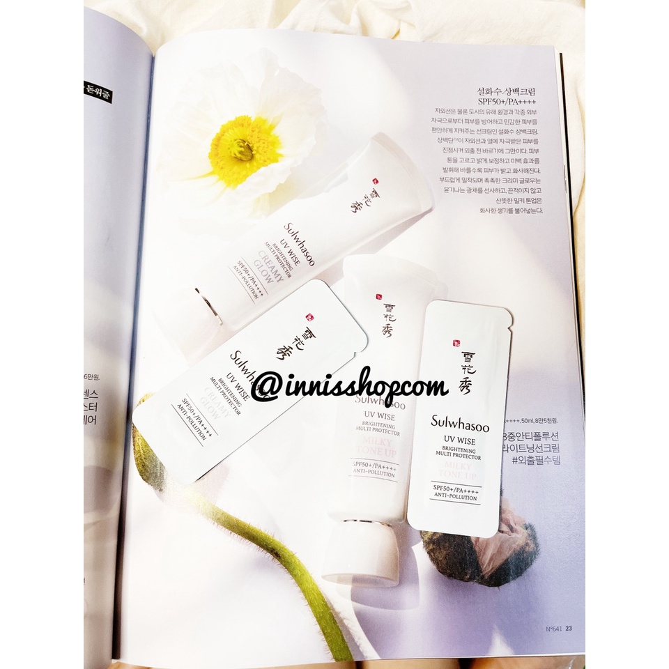 Kem chống nắng làm sáng da Sulwhasoo Snowise Brightening UV Protector 1ml