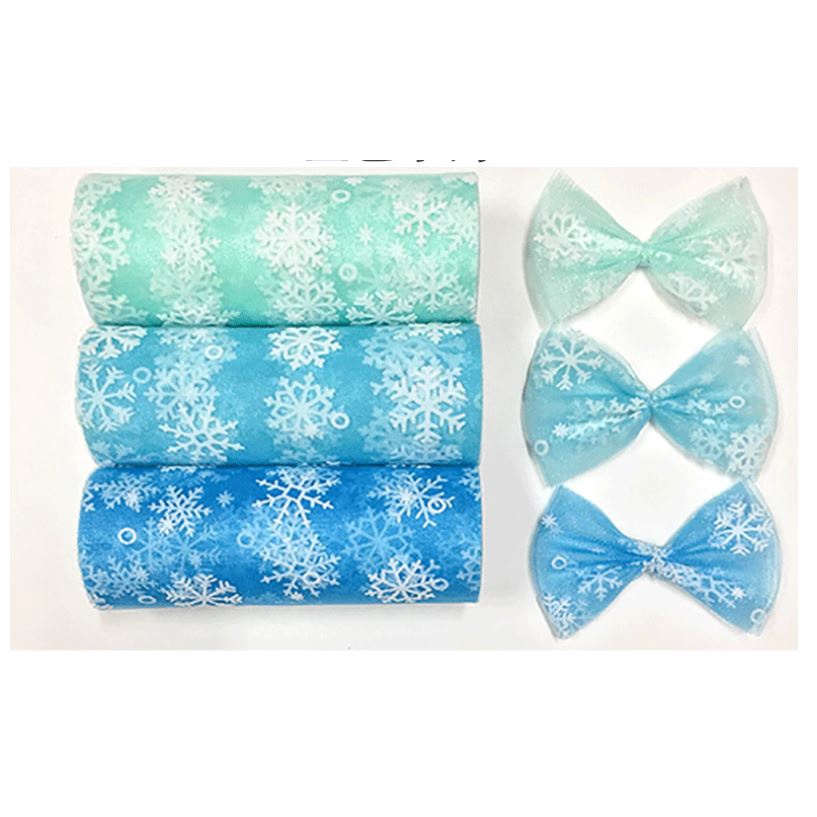 Ruy băng voan mềm bản rộng 15cm làm phụ kiện handmade hình bông tuyết elsa DIY