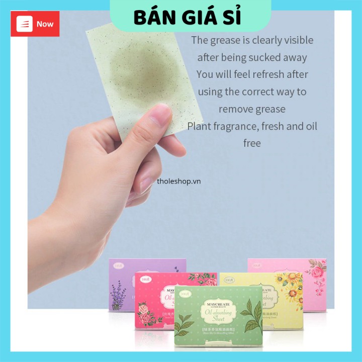 Giấy thấm dầu 💯 GIÁ VỐN] Combo 100 tờ giấy hút dầu Maycreate giúp thấm hút dầu, bã nhờn trên da 8020 | BigBuy360 - bigbuy360.vn