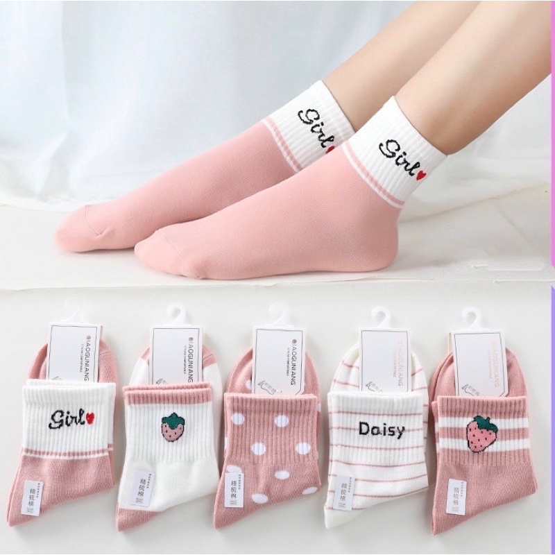 tất nữ cổ cao phong cách hàn quốc dễ thương