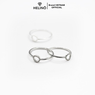 (HẾT HÀNG) Nhẫn bạc HELINO trơn tròn hở, basic xinh xắn N08