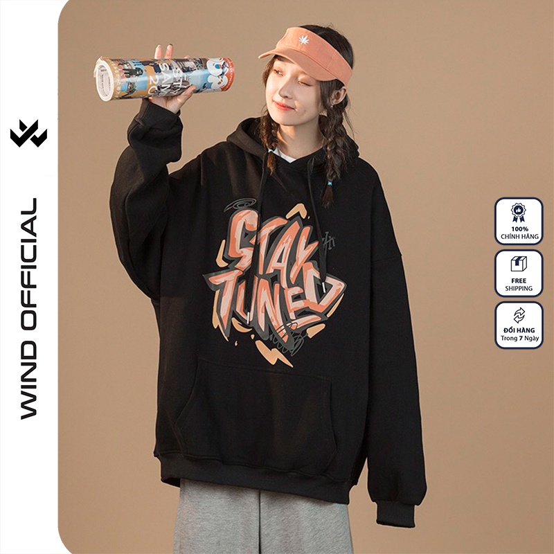 Áo hoodie form rộng WIND unisex nỉ bông STAY HD11 thời trang nam nữ oversize ulzzang | BigBuy360 - bigbuy360.vn