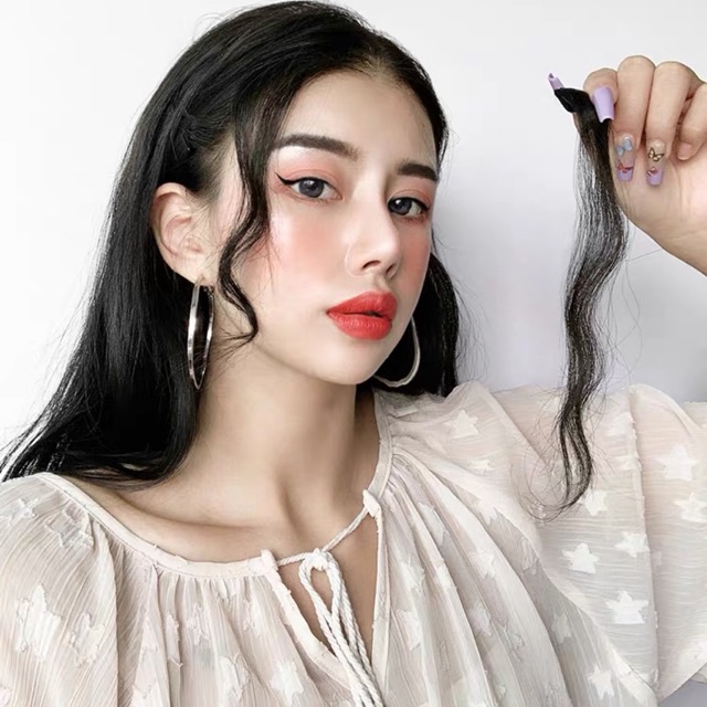 Tóc mái giả "sợi râu" hàn quốc ❤️HÀNG MÓC TAY SIU NHỎ❤️ chuẩn đẹp từng sợi tóc QUEEN STORE