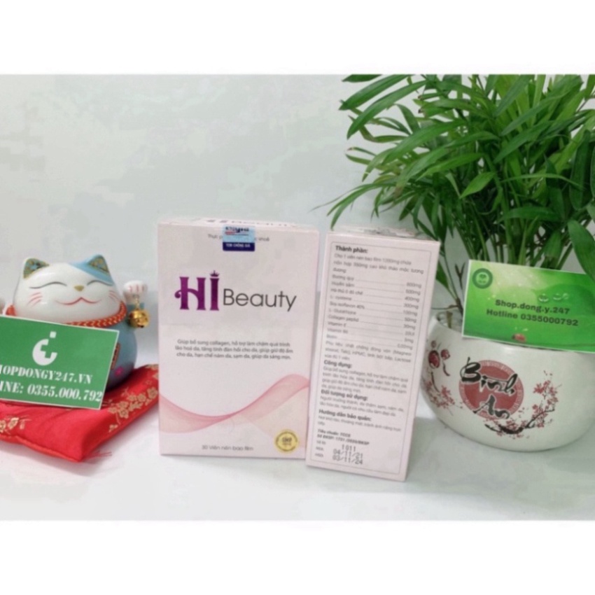 ✅ Bộ sản phẩm  Hi Beauty Tặng mặt nạ   [Freeship] ❤️  Viên Uống + kem + serum Hi Beauty Trắng Da, Sạch Nám[Chính Hạng]