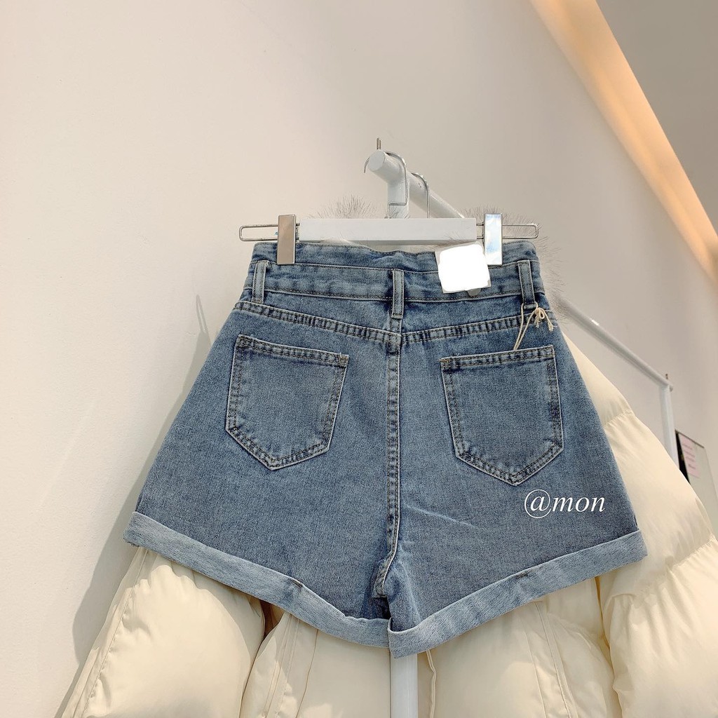 2101396 Quần short jeans ulzzang nữ phong cách hàn quốc basic