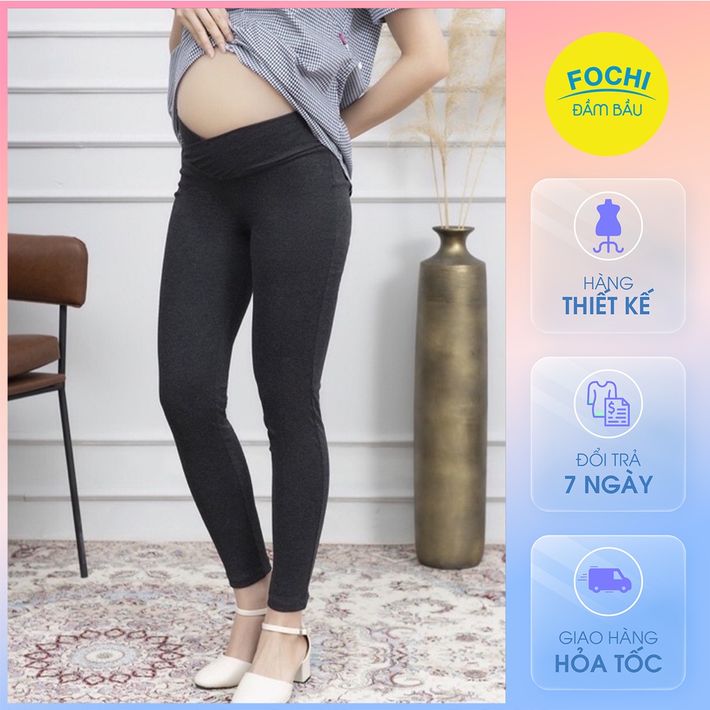 Quần Bầu Công Sở Fochi Cạp Chéo Màu Ghi Đậm Chất Liệu Zip Cao Cấp Co Giãn 300%, Co Giãn 4 Chiều QA015