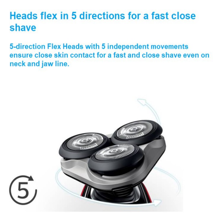 Sản Phẩm Máy cạo râu khô và ướt cao cấp Philips S5370/04, đầu cạo chống nước, ôm sát da. Bảo hành 12 tháng .