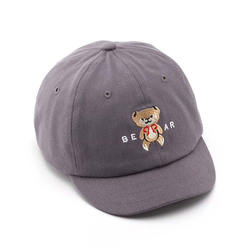 Mũ lưỡi trai LINJW cotton vành ngắn thêu họa tiết hoạt hình thời trang Hàn Quốc mới 2021