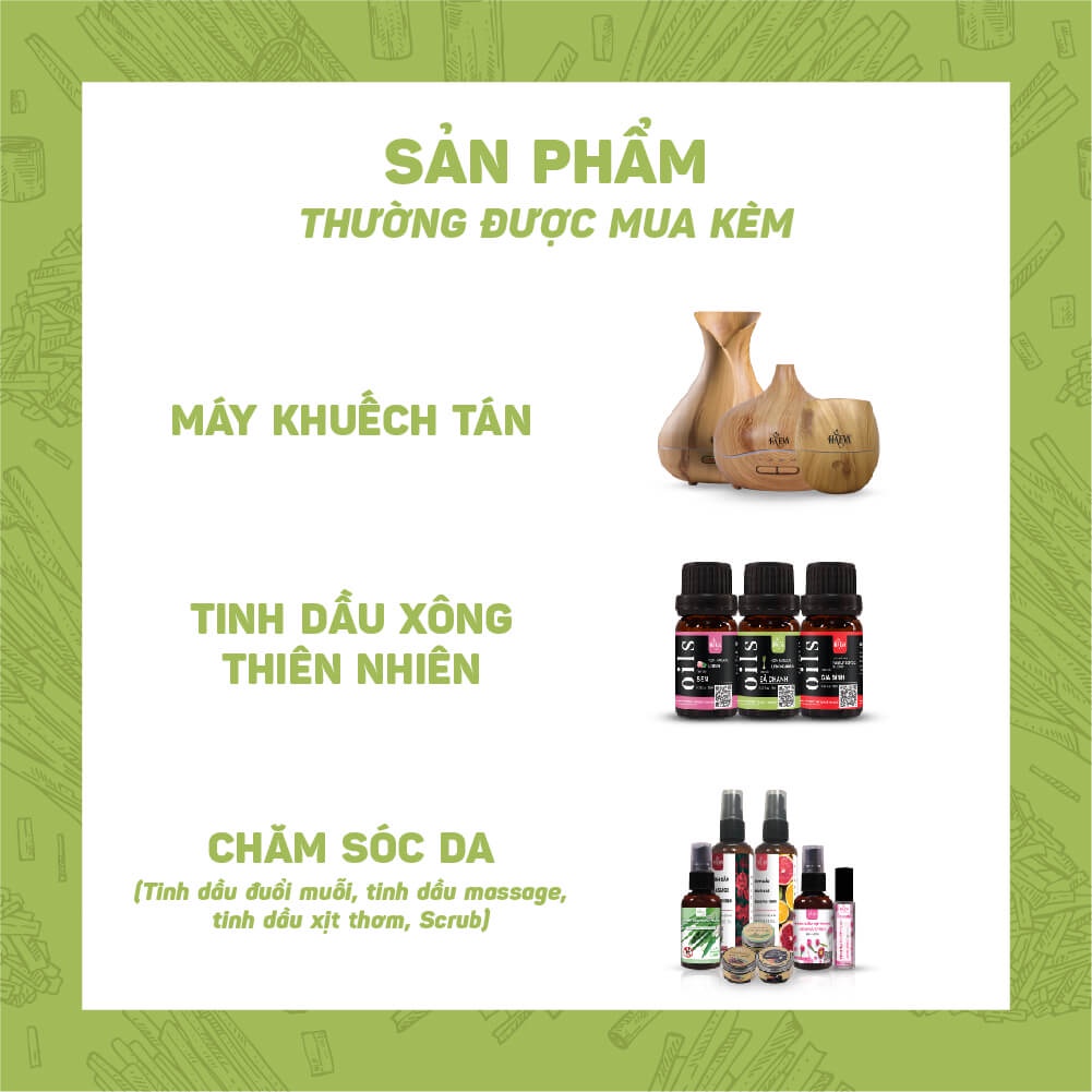 Tinh dầu Xông Sả Chanh Haeva Cao Cấp, 100% Thiên Nhiên, giúp khử mùi, kháng khuẩn, đuổi muỗi,Chai 10ml/30m/100ml