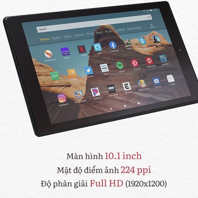 [Mã 151ELSALE1 giảm 5% đơn 3TR] Máy tính bảng Kindle Fire HD 10 (2019) Gen 9 - dung lượng 32GB/64GB | BigBuy360 - bigbuy360.vn