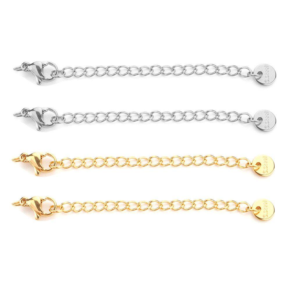 Set 10 Đuôi Nối Dài Dây Xích|Vòng Đeo Tay Bằng Thép Không Gỉ DIY Thời Trang