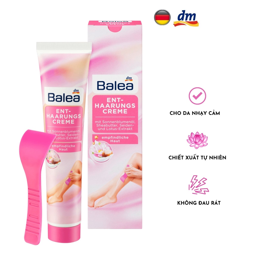 Kem tẩy wax lông BALEA tuýp 125ml dành cho da nhạy cảm - hàng nhập khẩu Đức