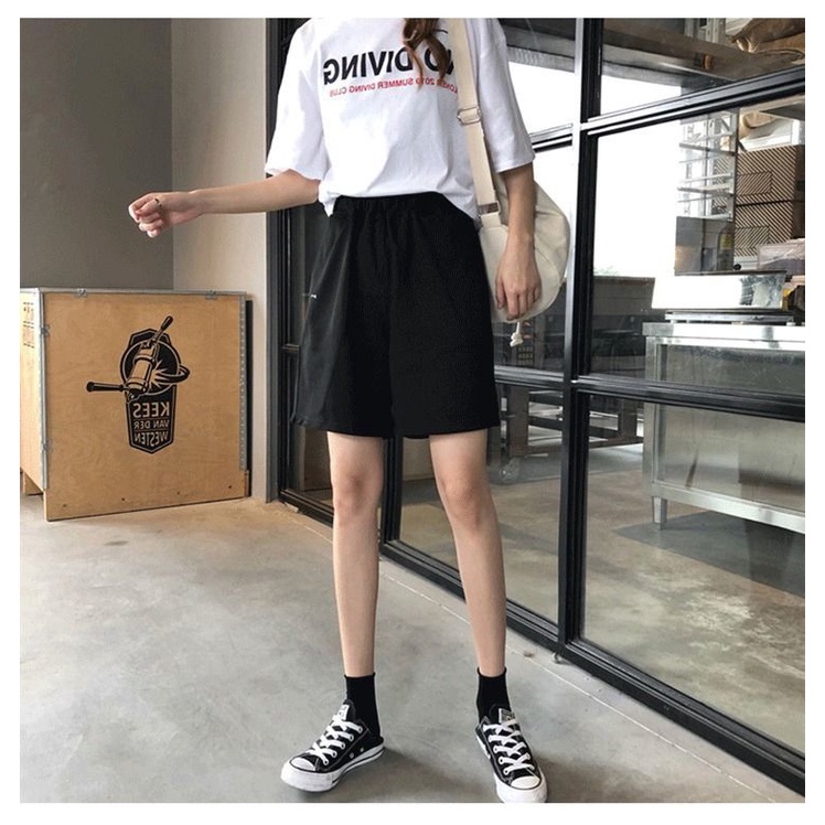 Quần Đùi Thể Thao Dáng Rộng Phong Cách Thời Trang Hàn Quốc