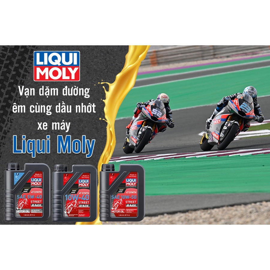 Dầu nhớt Liqui Moly 4T 10W-50 Street Race tổng hợp toàn phần cho xe côn tay và phân khối lớn